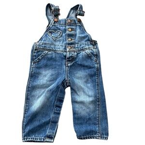 Oshkosh girls denim jean overalls size 9 month